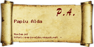 Papiu Alda névjegykártya